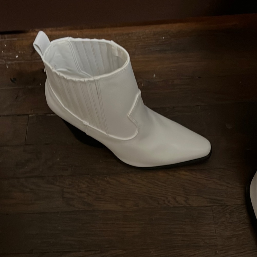 White cowboy booties